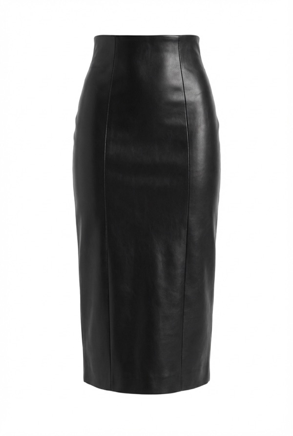 Straight Slim-Fit Skirt in Black