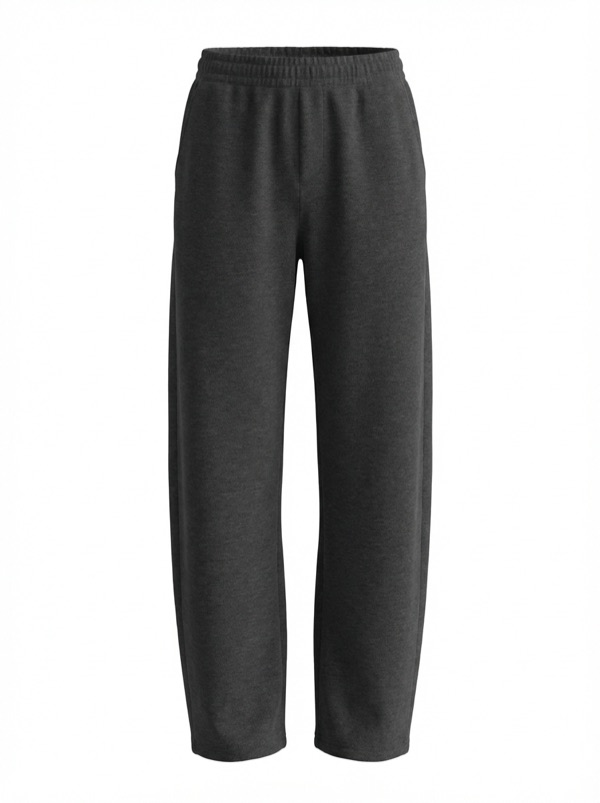 Loose Straight Trousers in Grey