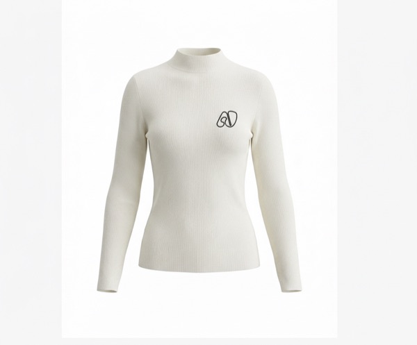 Embroidered Sweater in Ivory